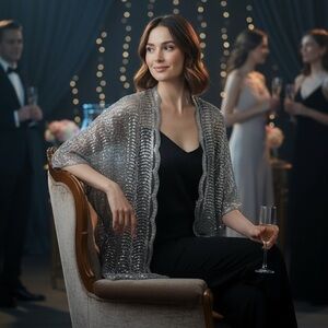 Betsey Johnson Sequin Evening Wrap